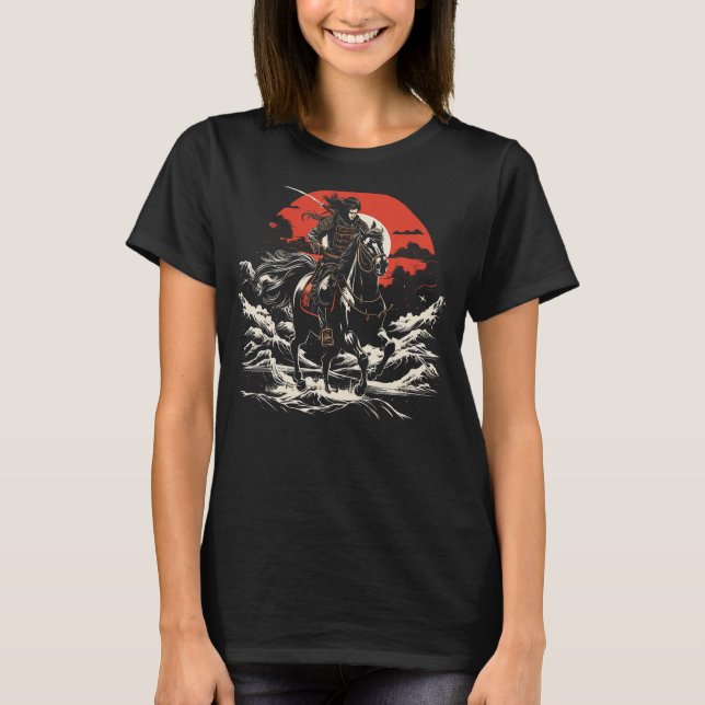 T-shirt Yabusame Horseback Archerie Japonais Samurai Warri (Devant)