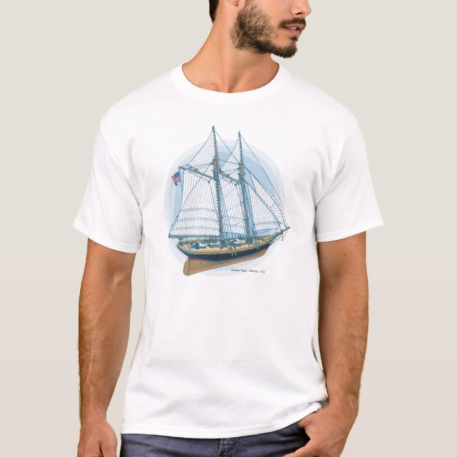T-shirt Yacht "Amérique" de schooner, 1851 (Devant)