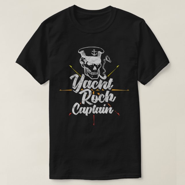 T-shirt Yacht Rock Capitaine Bateau Boat Party Fumer Ske (Design devant)