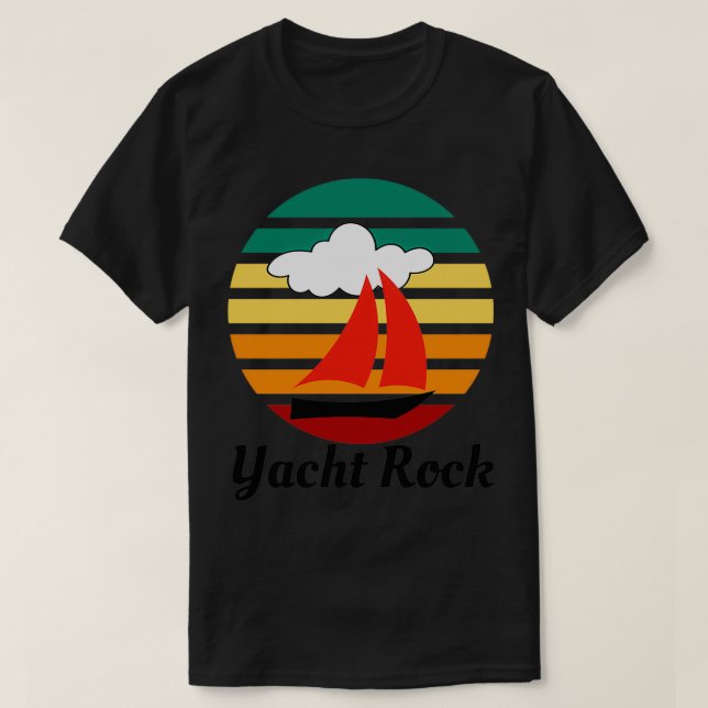 T-shirt Yacht Rock Design blanc (Design devant)