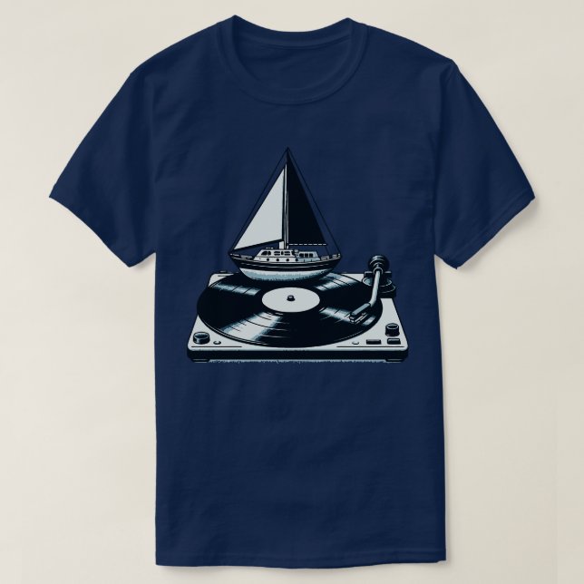 T-shirt Yacht Rock Vinyl Lover 1 (Design devant)
