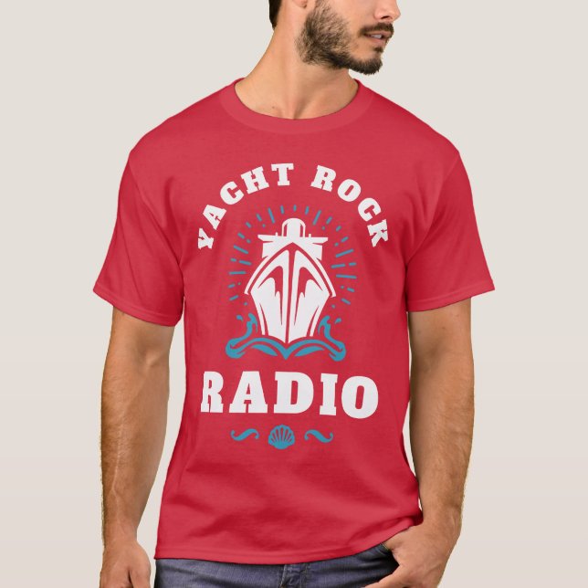 T-SHIRT YACHT ROCK WHITE LETTERS (Devant)