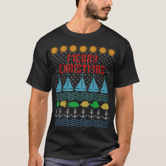 T-shirt Yachts Et Voile Vilant Vilain Noël Festif Ocean Lo