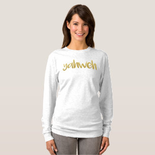 T-shirt YAHWEH Gold Lettering Hébreu Nom De Dieu T-Chemise