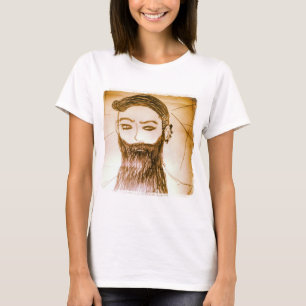 T-shirt yaie homme barbu manga anime dans un monde tordu