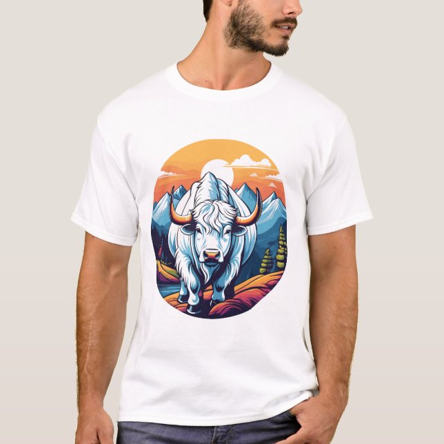 T-shirt Yak blanc (Devant)
