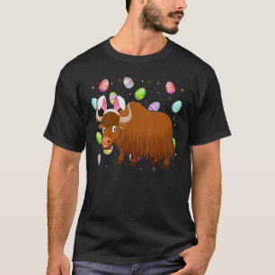 T-shirt Yak Bunny Oeuf de Pâques Funny Yak dimanche de Pâq
