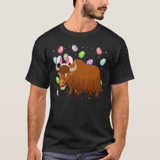 T-shirt Yak Bunny Oeuf de Pâques Funny Yak dimanche de Pâq