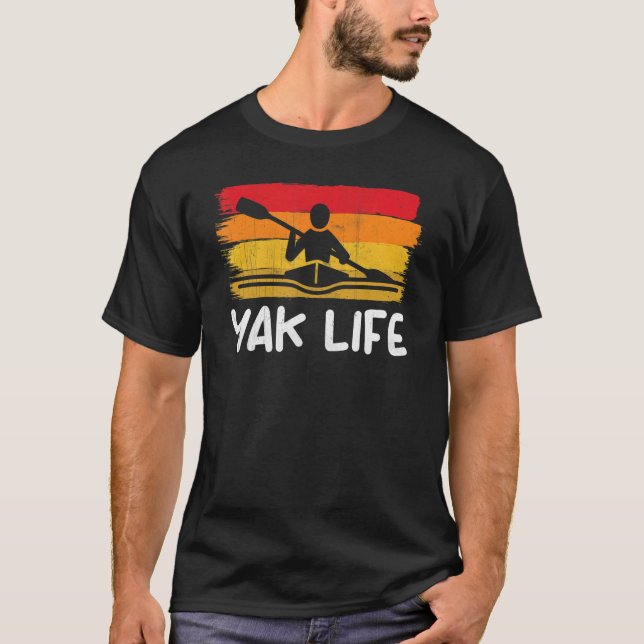T-shirt Yak Lifestyle Canoë Kayak Water Sport (Devant)