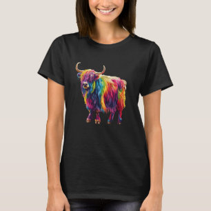 T-shirt Yak Rainbow Vibrant Animal Art