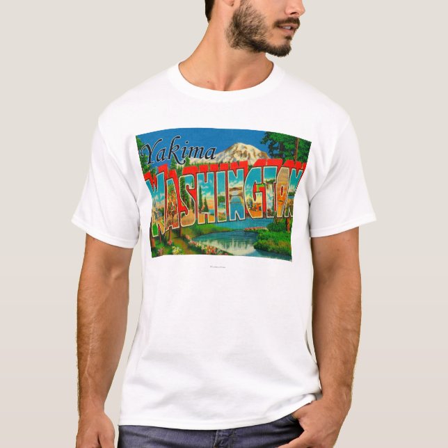 T-shirt Yakima, Washington - grandes scènes de lettre (Devant)
