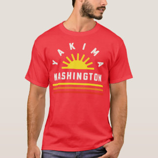 T-shirt Yakima Washington Retro Vintage Stripes coucher de