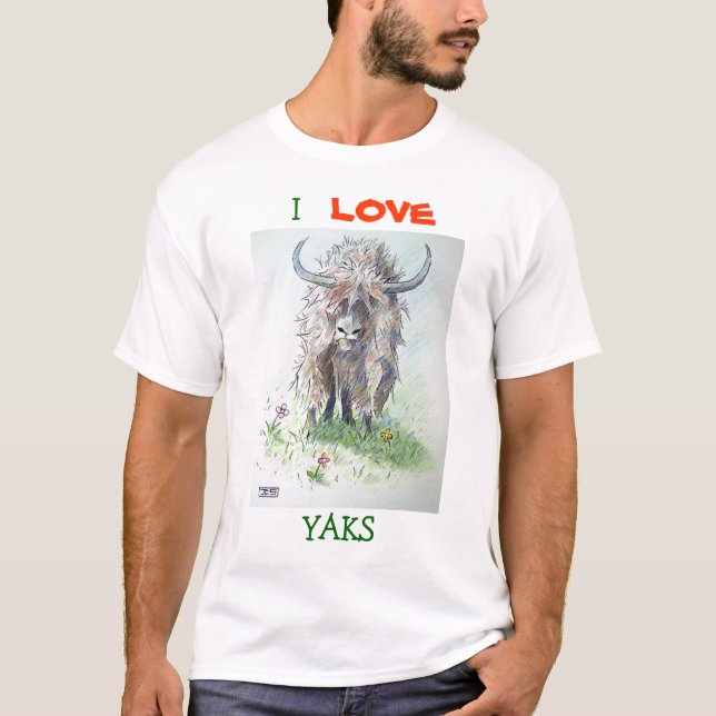 T-shirt Yaks - mauvais jour de cheveux (Devant)