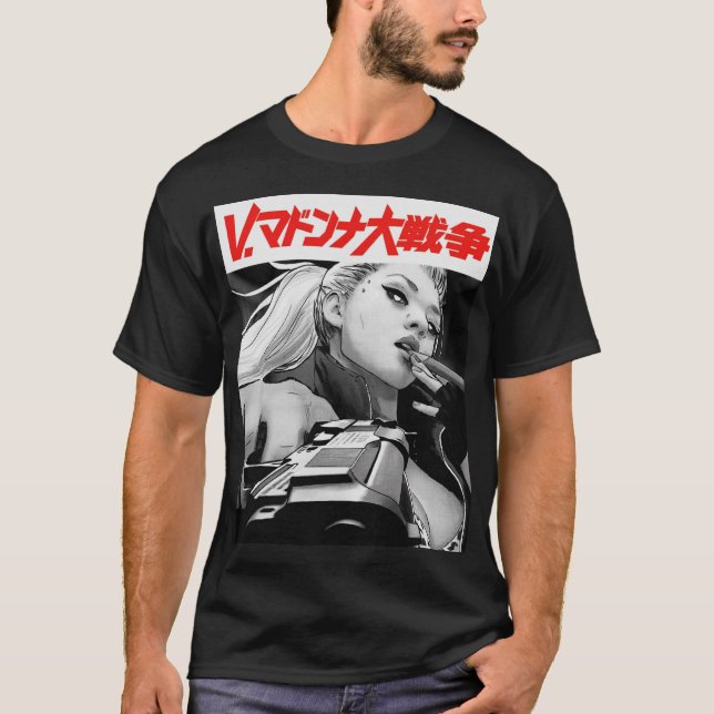 T-shirt Yakuza Japonaise Cyberpunk Girl Style urbain (Devant)