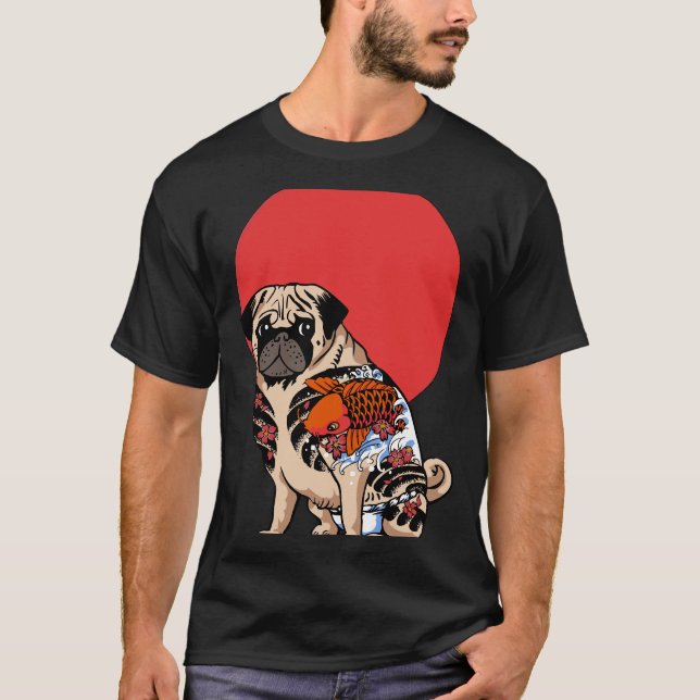 T-shirt Yakuza Pug 663 (Devant)