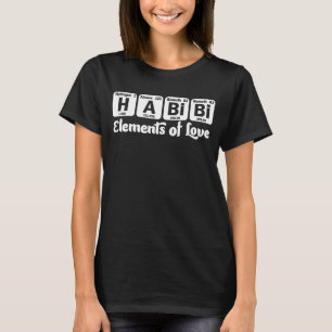 T-shirt Yalla Habibi Funny Arabe Mot Libanais Amour