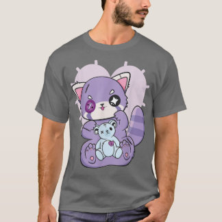 T-shirt Yami Kawaii Fairy Kei Red Panda Moon Otaku Anime N
