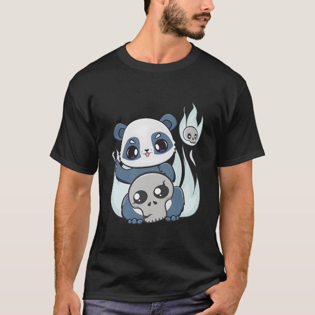 T-shirt Yami Kawaii Panda With Horror Toy For Jfashion (Devant)