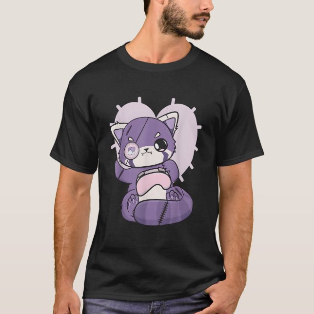 T-shirt Yami Kawaii Red Panda Gamer Hera Otaku Anime Nugot (Devant)