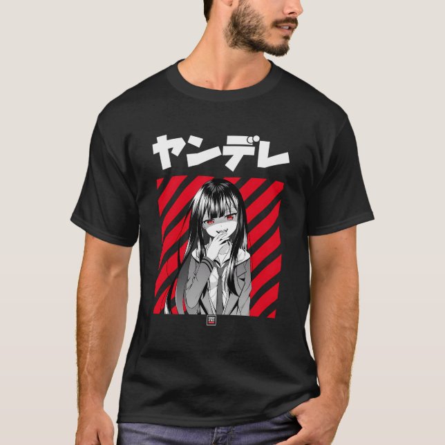 T-shirt Yandere Japonaise Anime Long Sleeve Chemise (Devant)