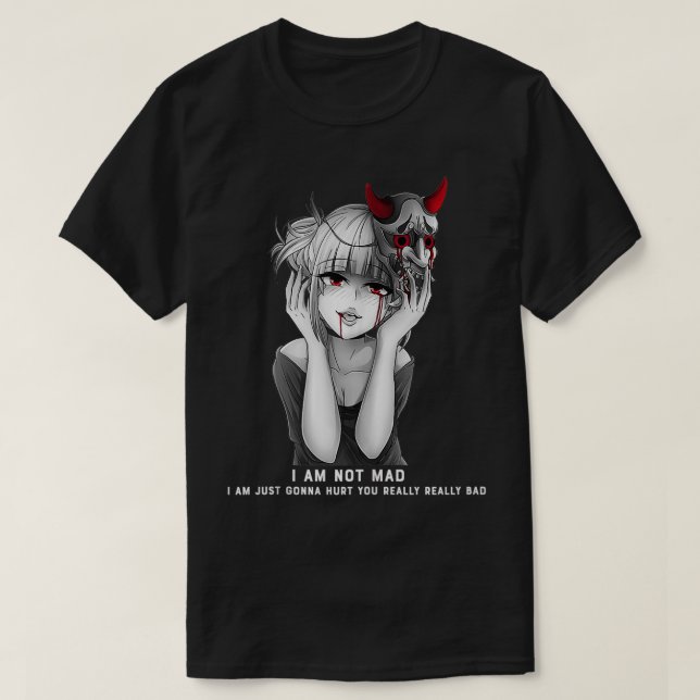 T-shirt Yandere Oni Style Manga Masque (Design devant)