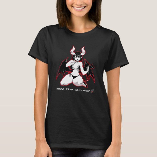 T-shirt Yandere Succubus japonais (Devant)