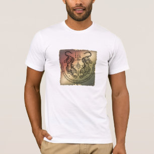 T-shirt Yant Sak Yant Tigers jumeaux Gras et cla