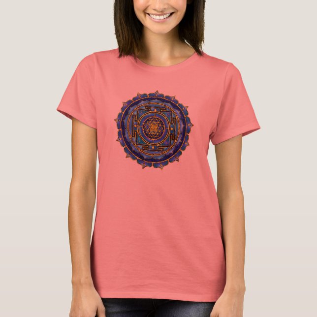 T-shirt Yantra bleu (Devant)