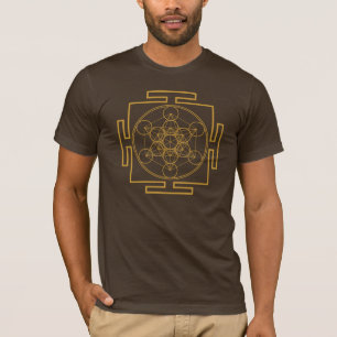 T-shirt Yantra Metatrons Cube, Merkaba, Géométrie Sacrée