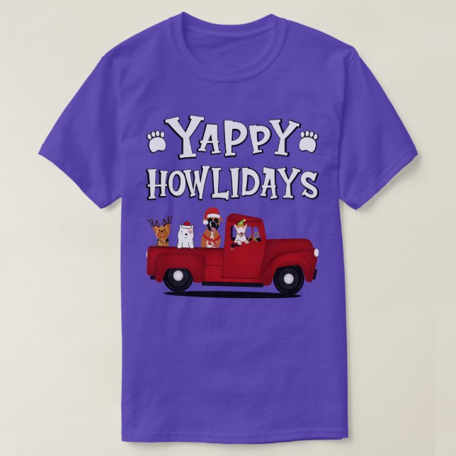 T-shirt Yappy Howlidays Texte blanc (Design devant)