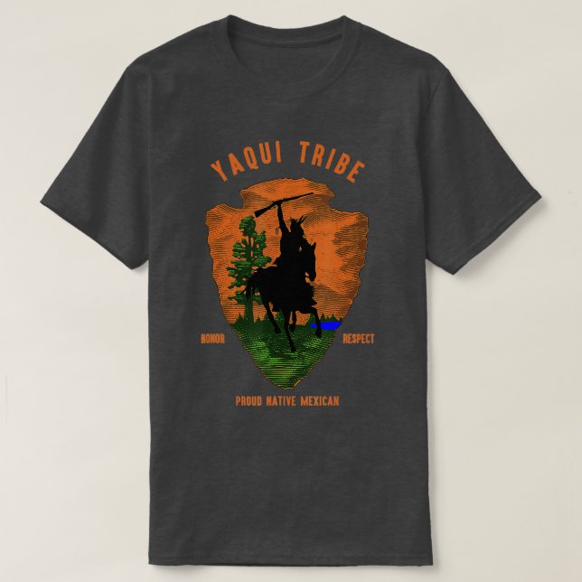 T-shirt Yaqui Tribe Amérindien Mexicain Fière Arro Rétro (Design devant)
