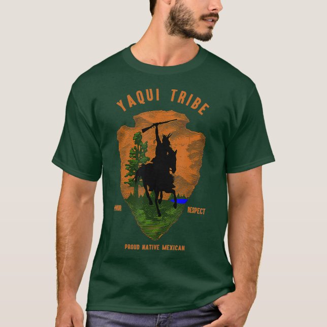 T-shirt Yaqui Tribe Amérindien Mexicain Fière Rétro (Devant)
