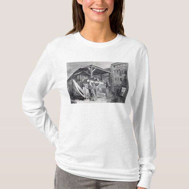 T-shirt Yard de bois de construction, Finsbury, 1825 (Devant)