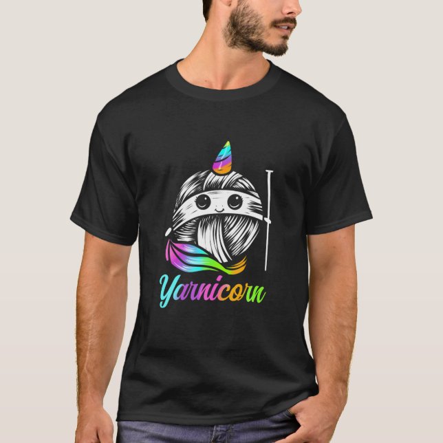 T-shirt Yarnicorn - Tricot Cute Et Fil Unicorn (Devant)