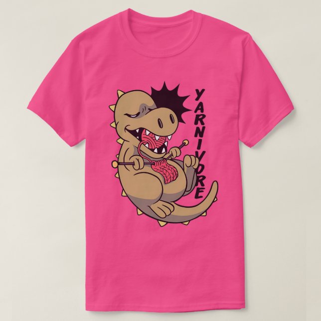 T-shirt Yarnivore Dinosaur Digne cadeau pour Knitters amp  (Design devant)