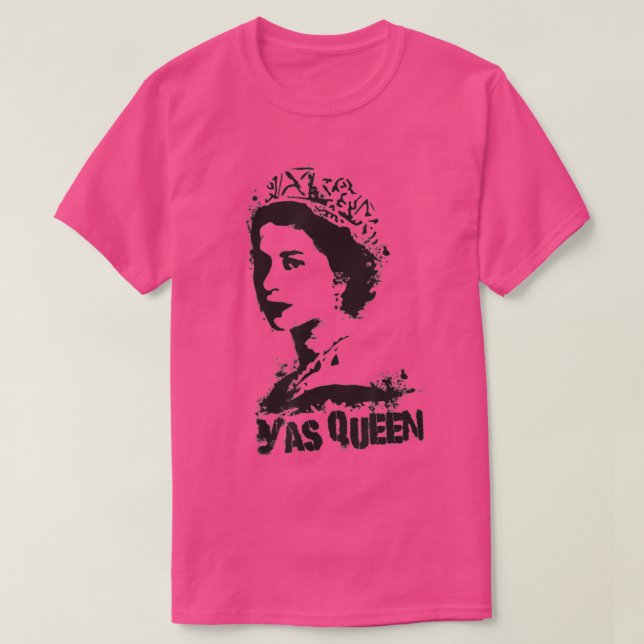 T-shirt YAS QUEEN d'Angleterre rend hommage à British Roya (Design devant)
