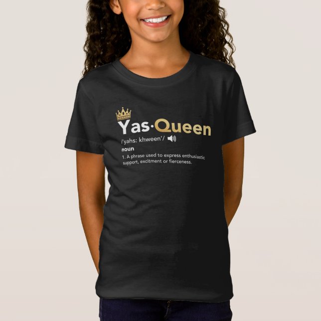 T-Shirt Yas Queen - Définition, reine d'araignée (Devant)