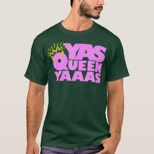 T-shirt Yas Queen Shirt Avec Hip Couronne LGBTQ