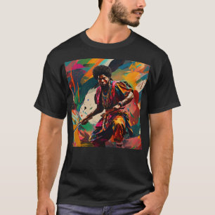T-shirt Yasuke African Samurai Warrior Abstrait
