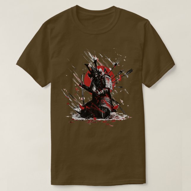 T-shirt Yasuke Black Japonais Samurai Bushido Guerrier Jap (Design devant)