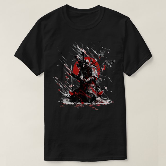 T-shirt Yasuke Black Japonais Samurai Bushido Guerrier Jap (Design devant)