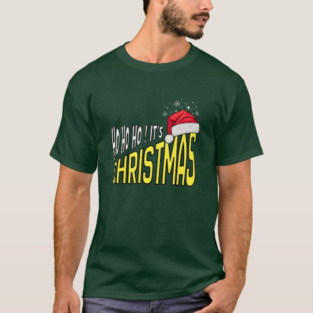 T-Shirt : Yay! It's Christmas (green) (Devant)