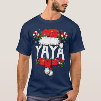 T-shirt Yaya Christmas Pajama Santa Claus Family Matching 