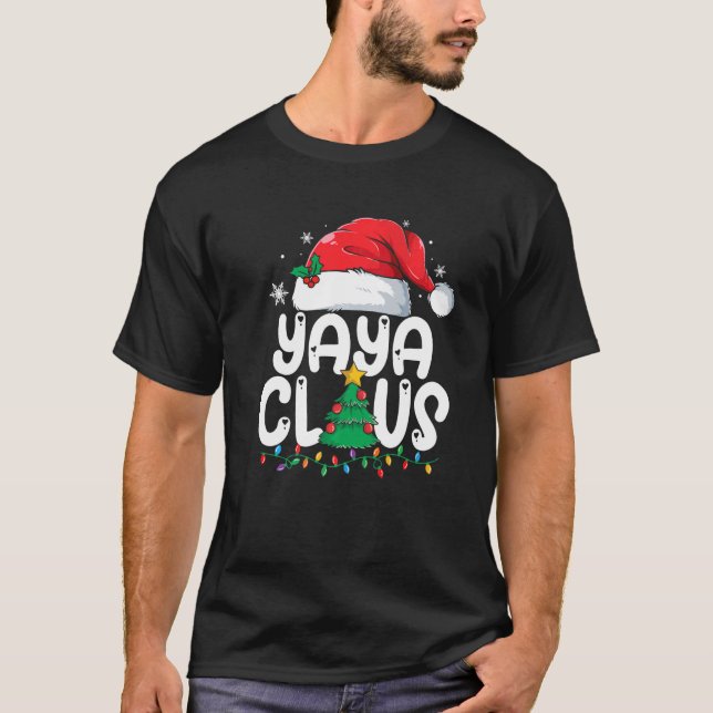 T-shirt Yaya Claus Groupe de jumelage Xmas Famille Noël Pa (Devant)