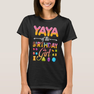 T-shirt Yaya De L'Anniversaire Fille Donut Fête Anniversai