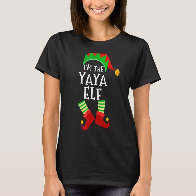 T-shirt Yaya Elf Matching Family Group Christmas Elf Party (Devant)
