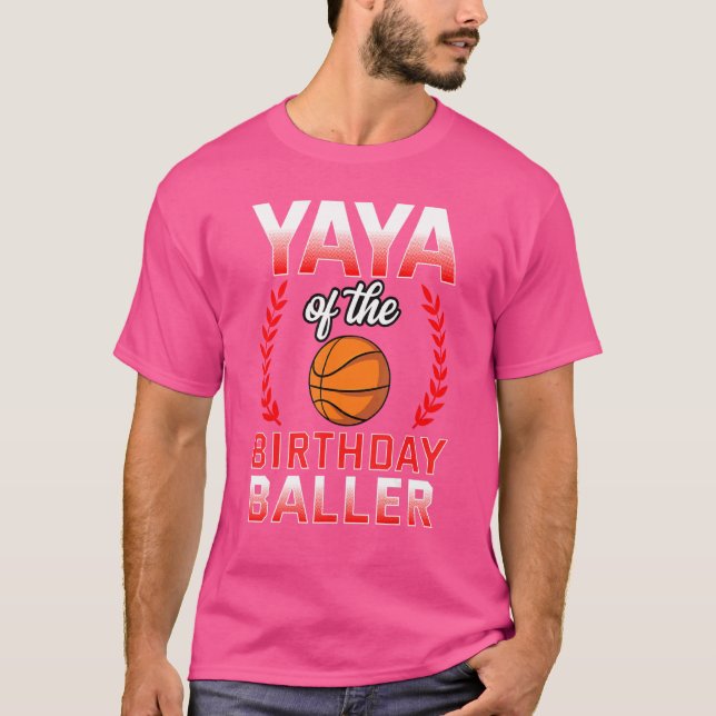 T-shirt Yaya Of The Birthday Boy Basketball Anniversaire C (Devant)