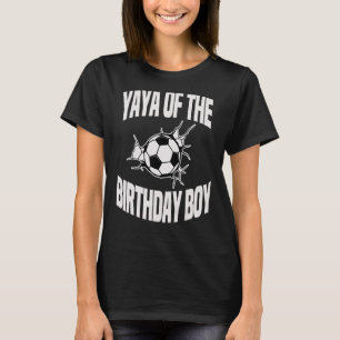 T-shirt Yaya Of The Birthday Boy Soccer Team Anniversaire 