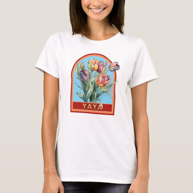T-shirt Yaya Vintage Floral Grand-mère (Devant)