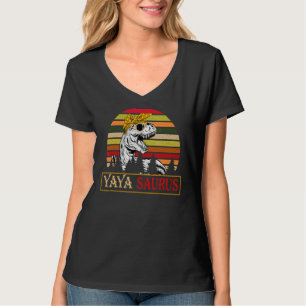 T-shirt Yayasaurus Rex Dinosaur Yaya Saurus Famille Mères